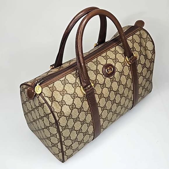 Authentic Gucci Monogram Classic Satchel Vintage Handbag Purse Authentic - Picture 1 of 17